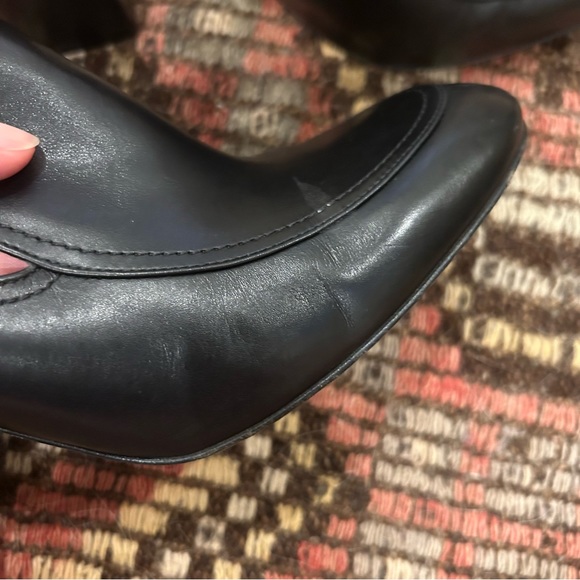 Gianvito Rossi Chunky Heel Loafer Mules size 38.5 (fits 7.5-8) - Picture 2 of 8